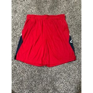 Reebok Mens Red Athletic Shorts Size‎ Large Black Side Panels Polyester